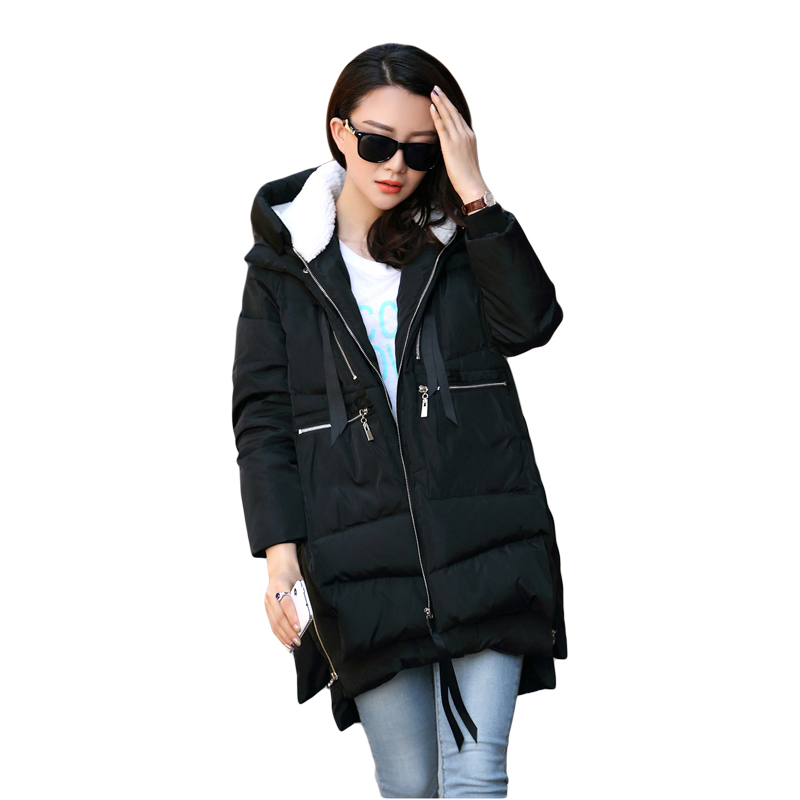 2015 New Thicken Winter Slim Thick Jackets Women Solid Long Military ...